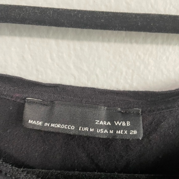 Zara textured front fabric short sleeves top. Size Medium. - Picture 4 of 4